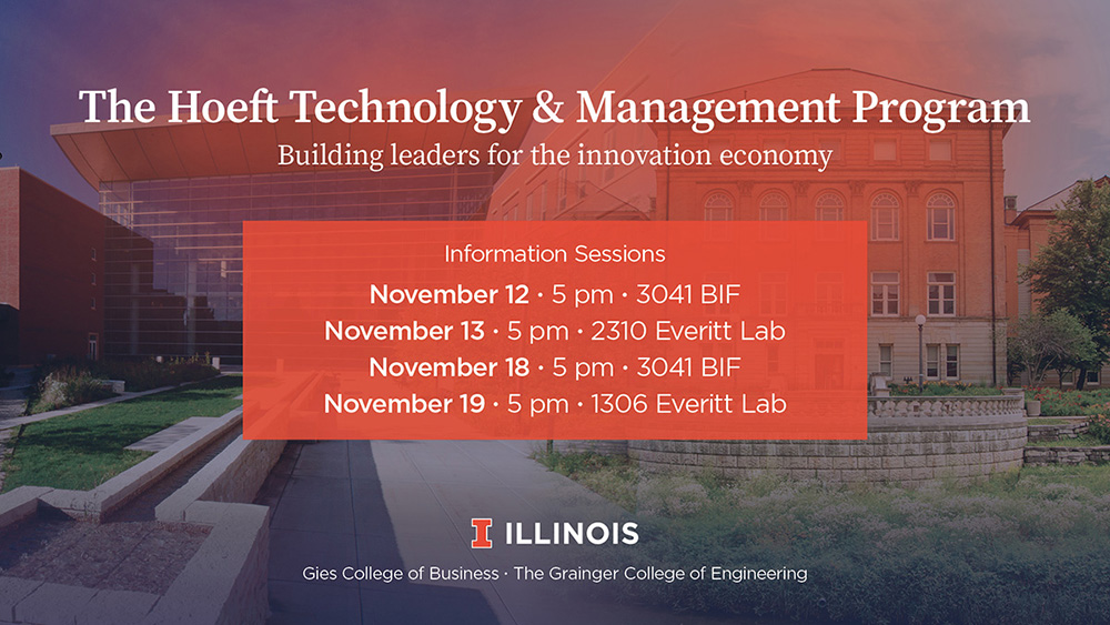 The Hoeft Technology & Management Program Hoeft T&M info sessions Fall 2019
